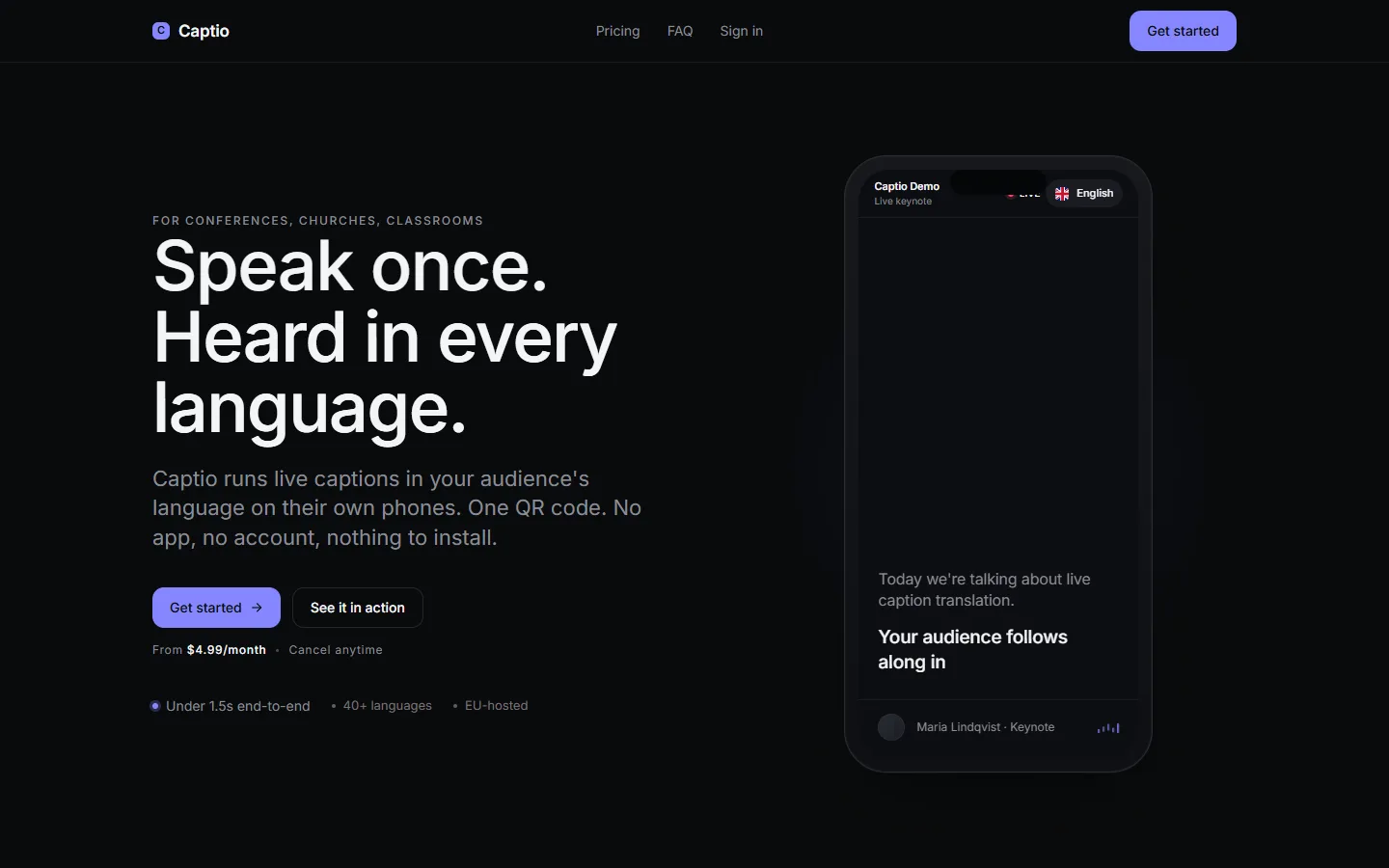 Captio — the live site